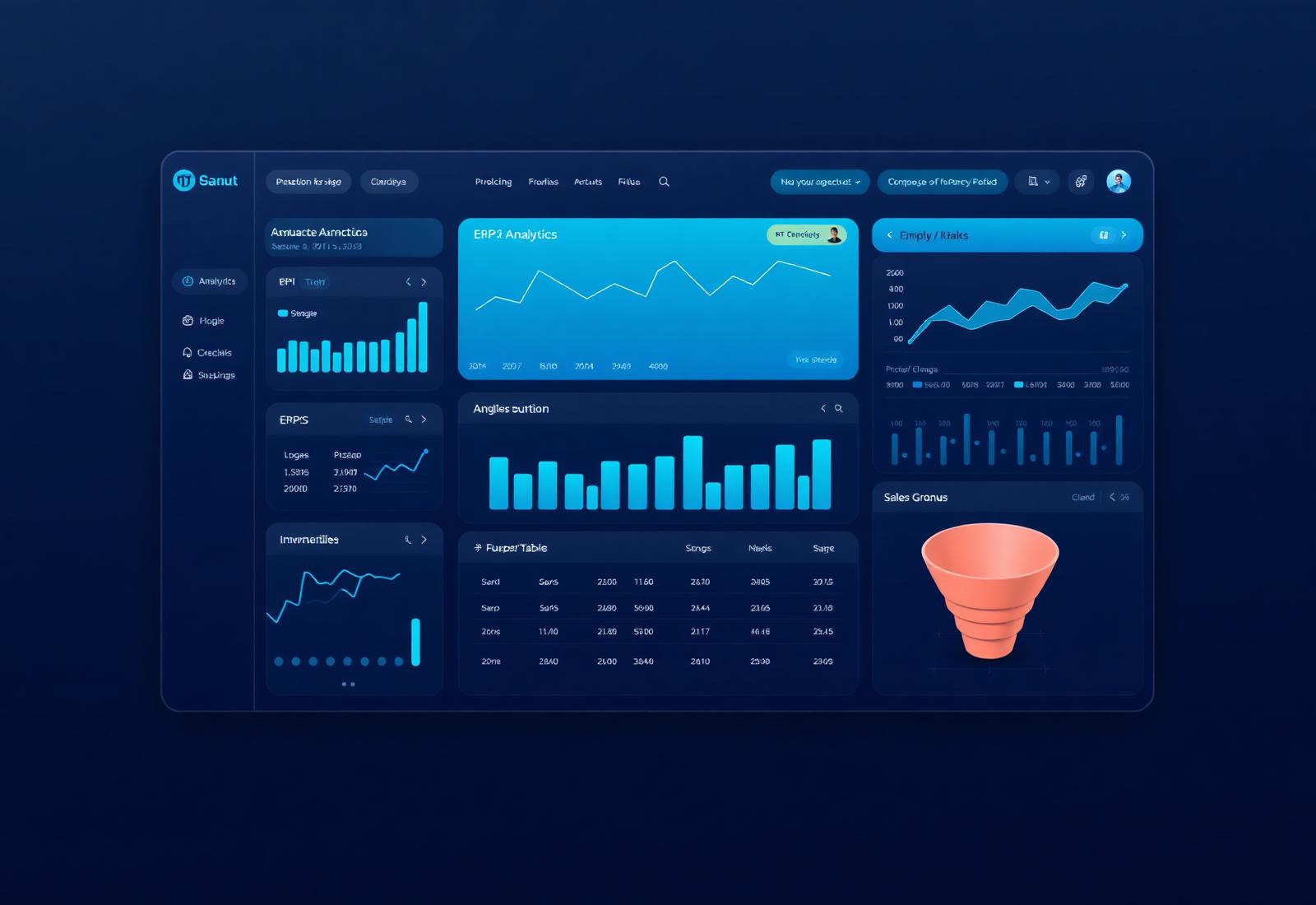 Softshirt ERP analytics dashboard